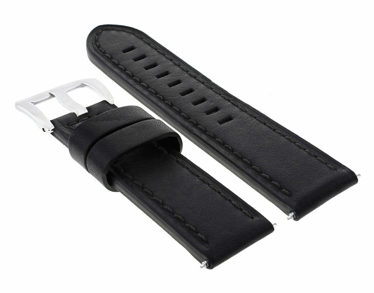 24MM Genuine Replacement Cow Leather Strap for Universal Watch Band