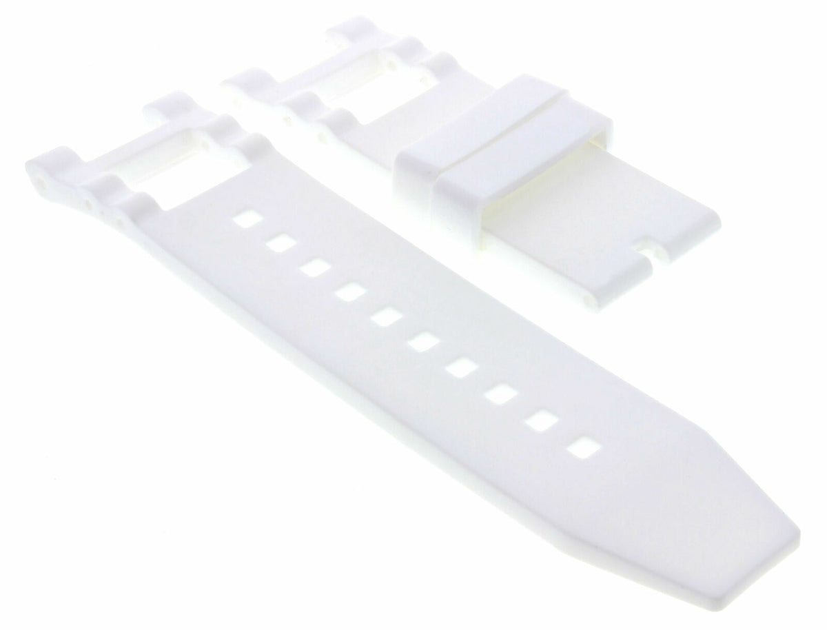SILICONE RUBBER WATCH BAND STRAP FOR INVICTA SUBAQUA NOMA III 6043 0736 15144, White, view 3