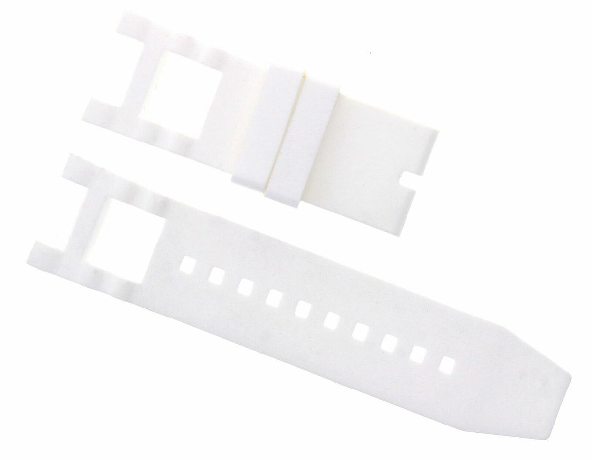 SILICONE RUBBER WATCH BAND STRAP FOR INVICTA SUBAQUA NOMA III 6043 0736 15144, White, view 7