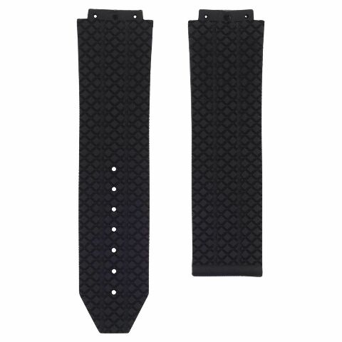 24MM-25MM RUBBER WATCH BAND STRAP WITH 2 BLACK SCREWS AND DRIVER FOR HUBLOT
