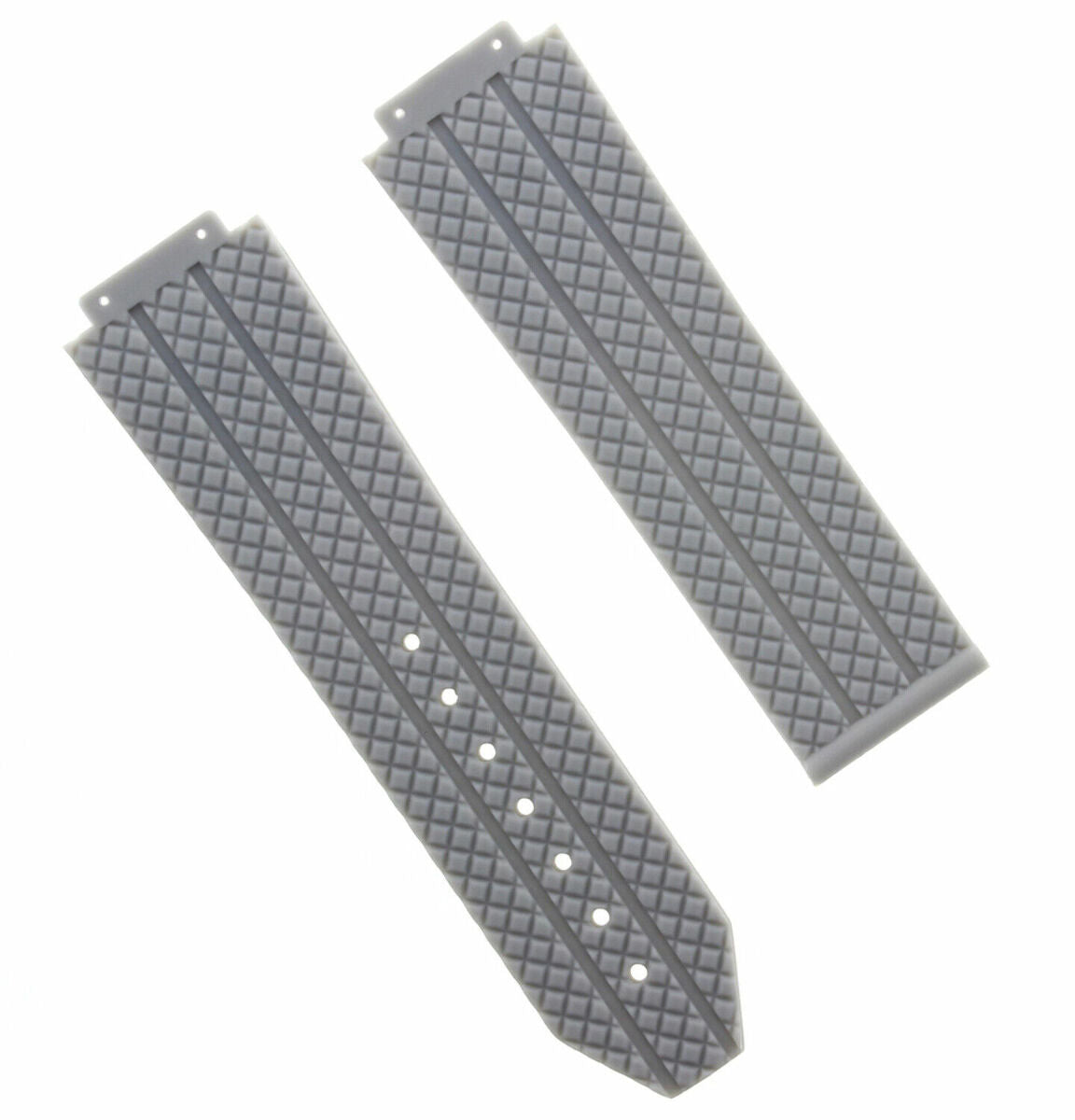 24-25MM RUBBER WATCH STRAP BAND FOR HUBLOT BANG CERAMIC 4 BK SCREW + SCREWDRIVER