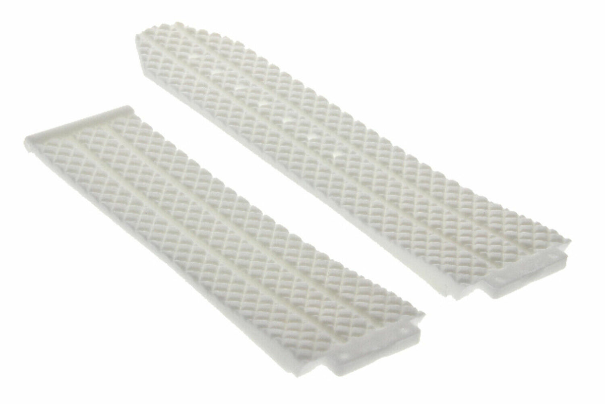 24MM-25MM RUBBER WATCH BAND STRAP WITH 4 BLACK SCREWS AND DRIVER FOR HUBLOT, White, view 3