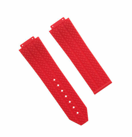 24MM-25MM RUBBER WATCH BAND STRAP WITH 4 BLACK SCREWS AND DRIVER FOR HUBLOT
