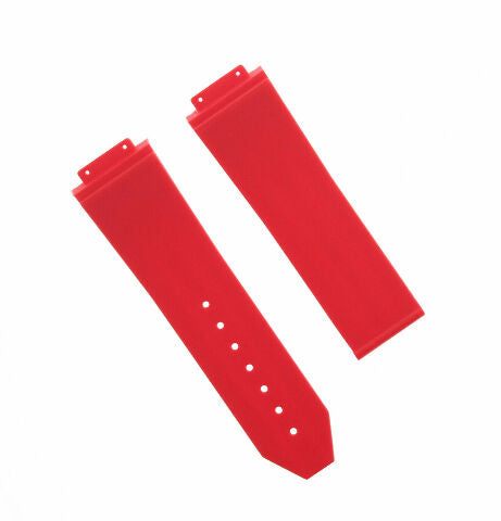 24MM-25MM RUBBER WATCH BAND STRAP WITH 4 BLACK SCREWS AND DRIVER FOR HUBLOT