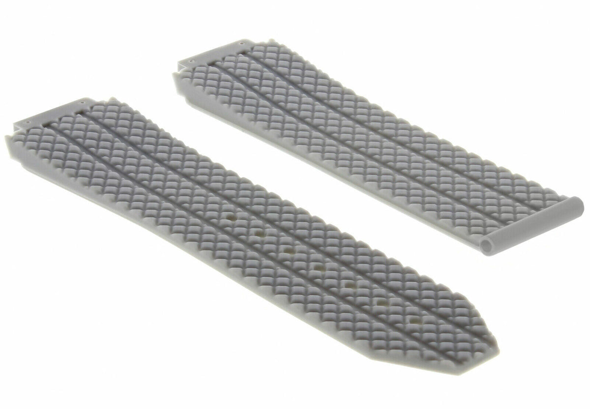 24-25MM RUBBER WATCH BAND FOR HUBLOT BIG BANG CERAMIC BUCKLE 4 SCREW SCREWDRIVER, Gray, view 4