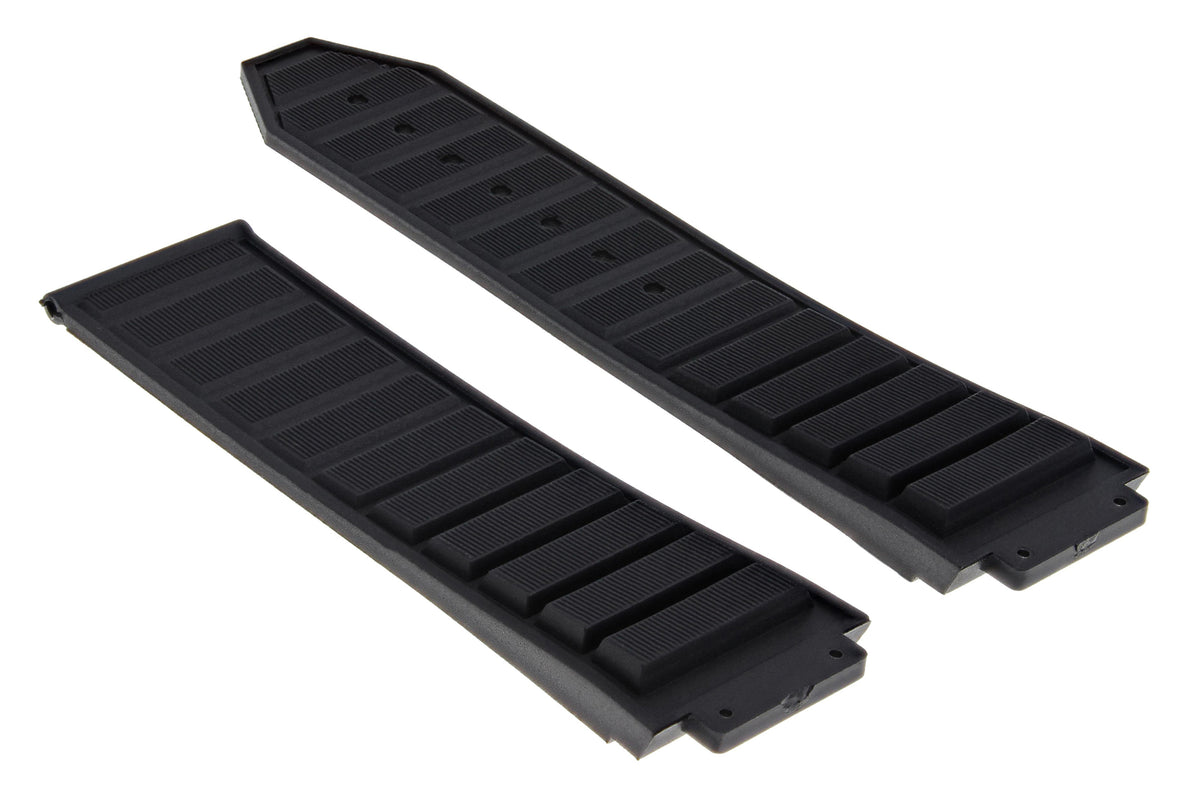 24-28mm Rubber Watch Band Strap For H Hublot 44-45-48mm Big Bang King Power F1, Black, view 3