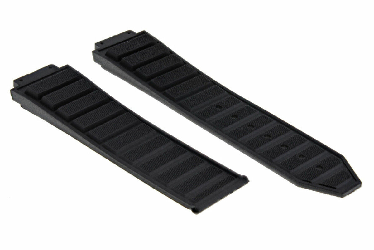 24-28MM RUBBER STRAP BAND FOR H HUBLOT 44-48MM BIG BANG KING POWER SCREWDRIVER, Black, view 3