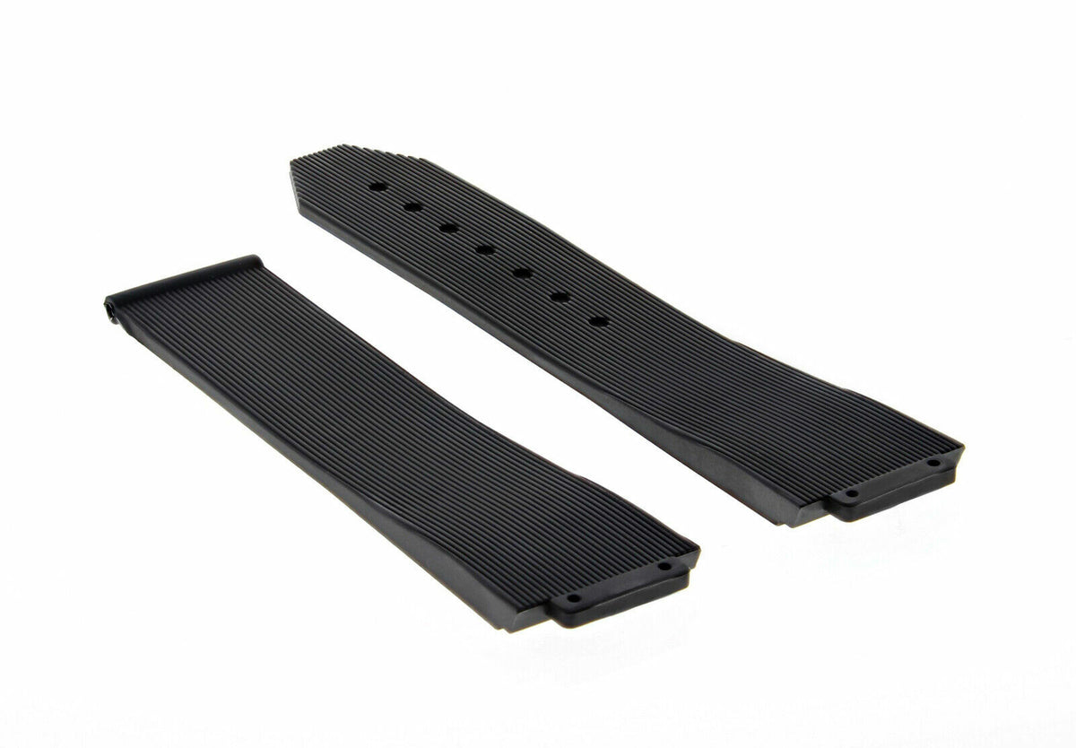 21MM 24MM 25MM RUBBER WATCH BAND STRAP WITH 2 SCREWS AND SCREWDRIVER FOR HUBLOT, Black, view 3