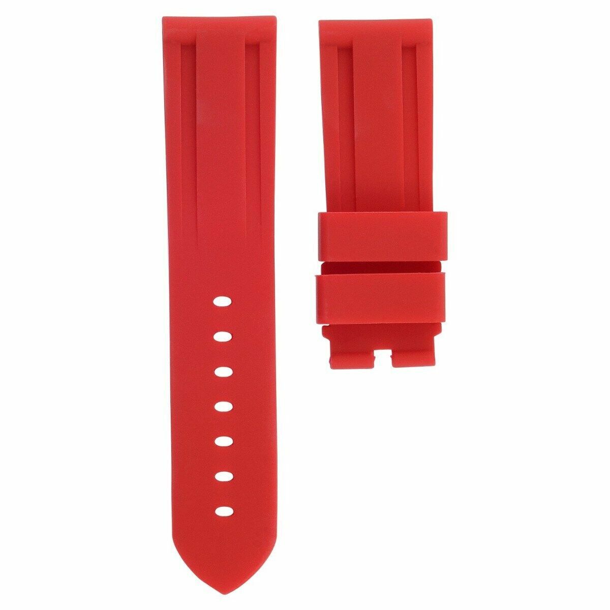 22MM - 24MM RUBBER DIVER STRAP BAND FOR PANERAI GMT MARINA LUMINOR RADIOMIR, Red, view 2