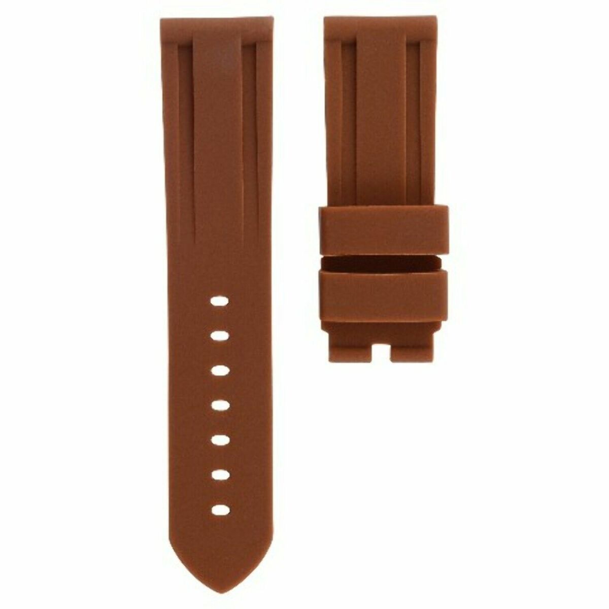 22MM-24MM RUBBER WATCH DIVER STRAP BAND FOR PANERAI MARINA LUMINOR RADIOMIR GMT, Brown