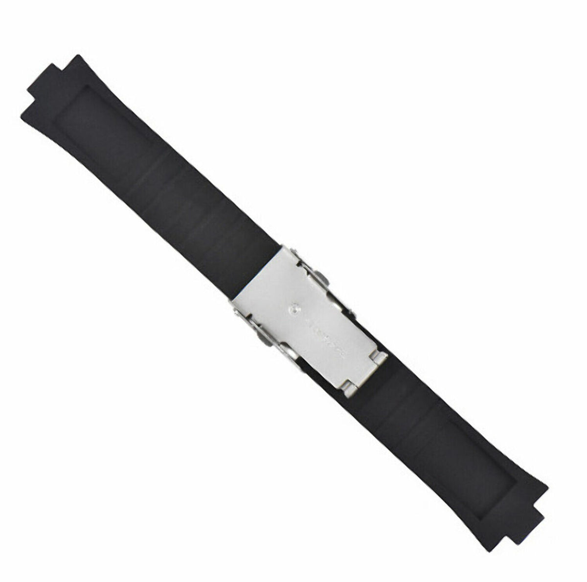 24mm 11mm Soft Pu Rubber Diver Band Strap Smooth For Oris TT2 F1, Black, view 4