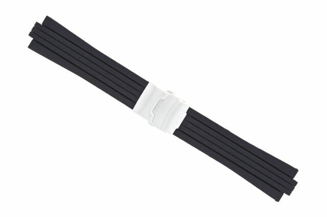 23-24MM SOFT RUBBER DIVER STRAP BAND RIBBED FOR ORIS TT1/TT2 F1 WATCH 10MM-11MM
