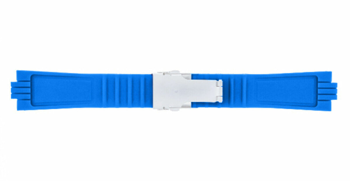 23-24MM SOFT RUBBER DIVER STRAP BAND RIBBED FOR ORIS TT1/TT2 F1 WATCH 10MM-11MM, Blue, view 4