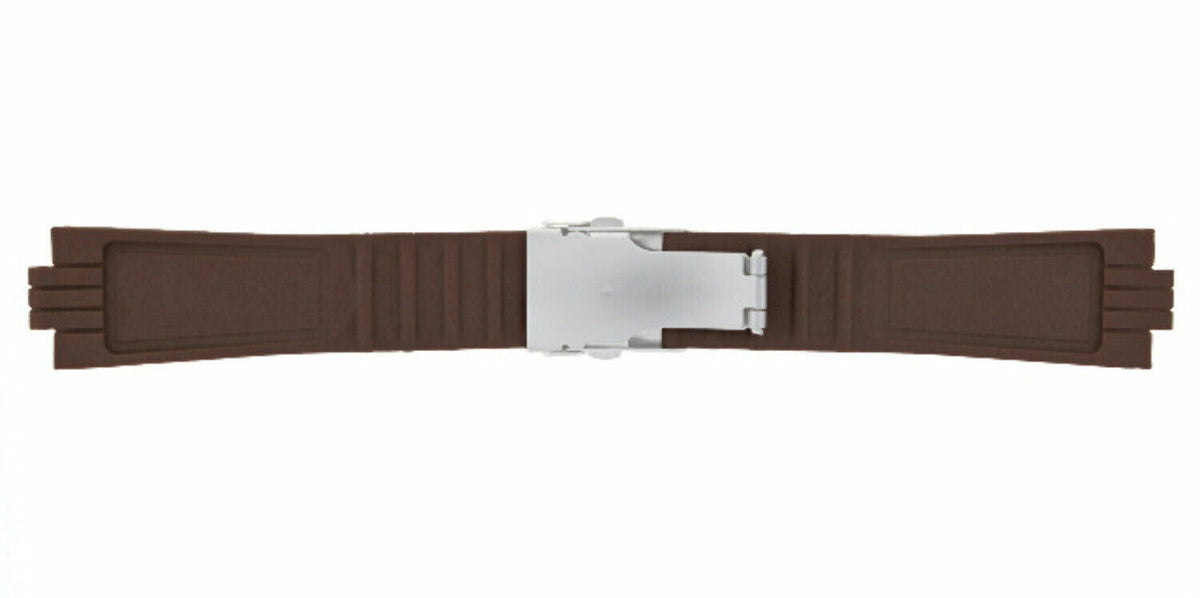 23-24MM SOFT RUBBER DIVER STRAP BAND RIBBED FOR ORIS TT1/TT2 F1 WATCH 10MM-11MM, Brown, view 4