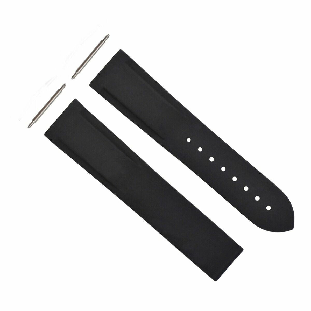 20-22MM CURVED END RUBBER DIVER STRAP BAND FOR OMEGA SEAMASTER PLANET CLASP, Black, view 3