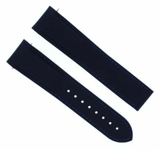 20-22MM CURVED END RUBBER DIVER STRAP BAND FOR OMEGA SEAMASTER PLANET CLASP