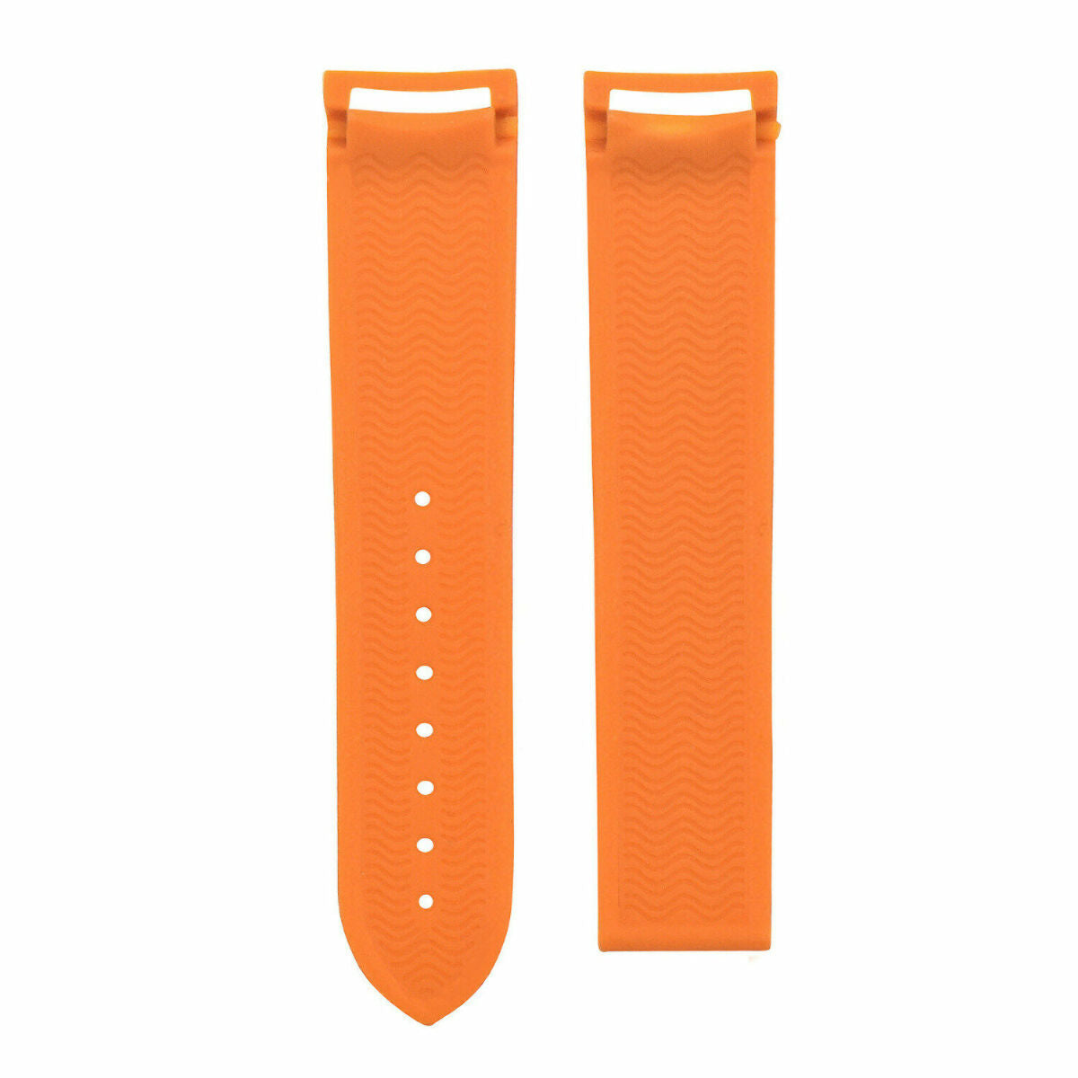 20-22MM RUBBER DIVER STRAP BAND FOR OMEGA SEAMASTER PLANET OCEAN CLASP CURVED END