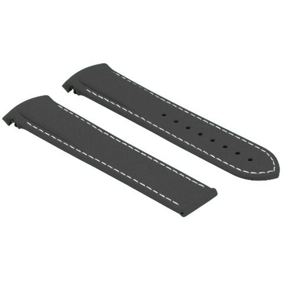 20-22MM CURVED ENDS RUBBER DIVER WATCH STRAP BAND FOR OMEGA SEAMASTER WATCH