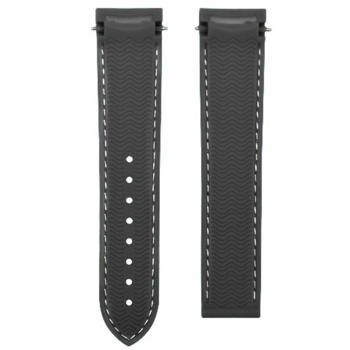 20-22MM CURVED ENDS RUBBER DIVER WATCH STRAP BAND FOR OMEGA SEAMASTER WATCH