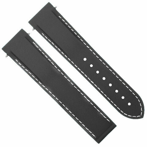 20-22MM CURVED ENDS RUBBER DIVER WATCH STRAP BAND FOR OMEGA SEAMASTER WATCH