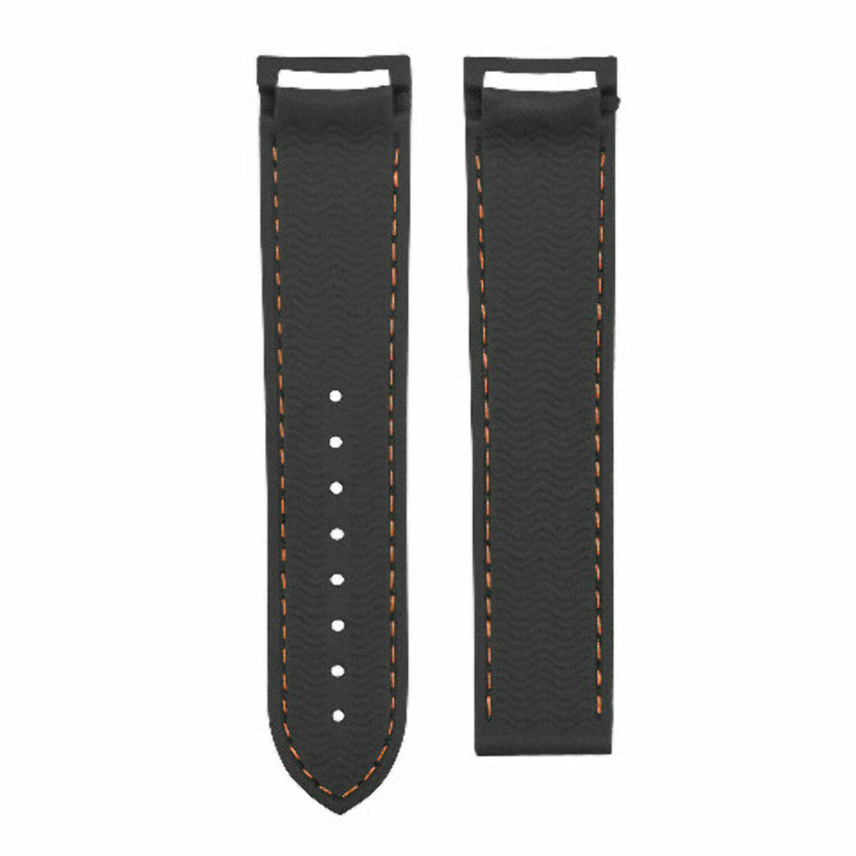20-22MM CURVED ENDS RUBBER DIVER WATCH STRAP BAND FOR OMEGA SEAMASTER WATCH