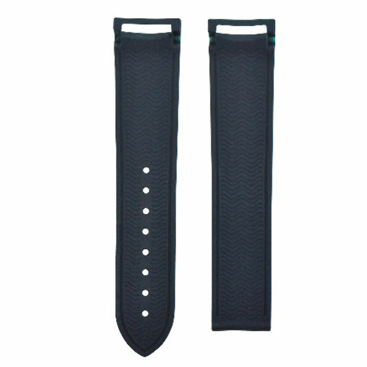 20-22MM CURVED ENDS RUBBER DIVER WATCH STRAP BAND FOR OMEGA SEAMASTER WATCH