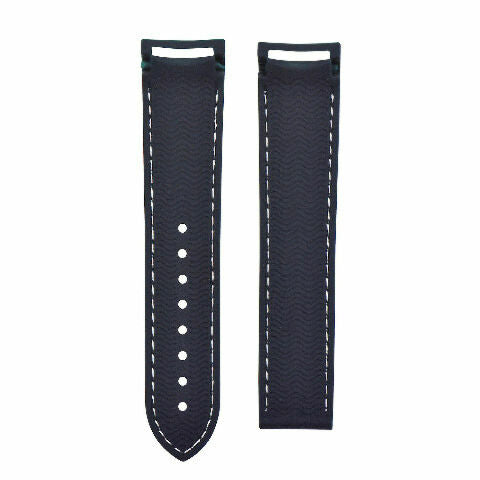 20-22MM CURVED ENDS RUBBER DIVER WATCH STRAP BAND FOR OMEGA SEAMASTER WATCH