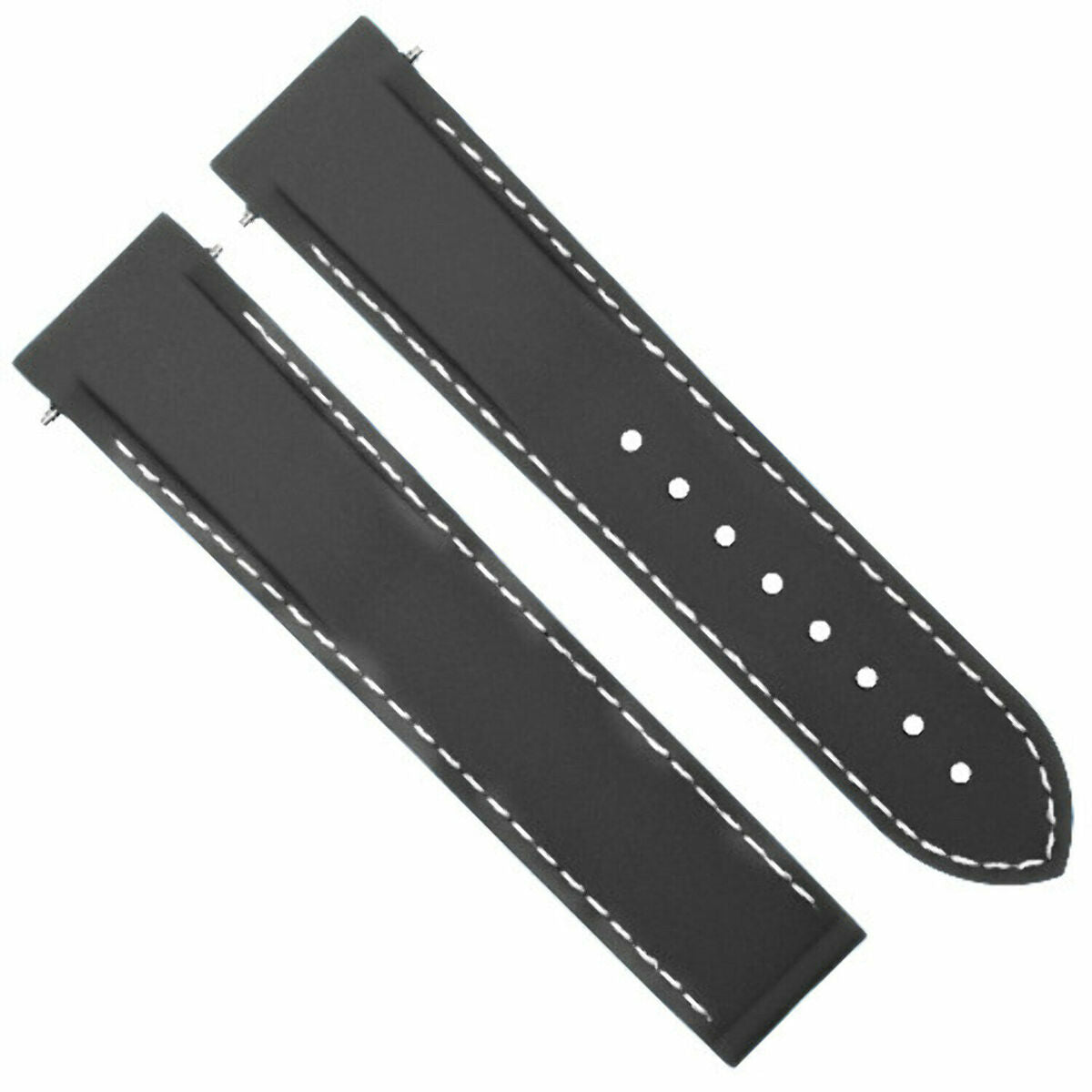 20-22MM CURVED ENDS RUBBER DIVER WATCH STRAP BAND FOR OMEGA SEAMASTER WATCH