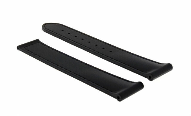 20MM RUBBER WATCH BAND STRAP FOR 41MM OMEGA SEAMASTER PLANET OCEAN SPEEDMASTER - Silver