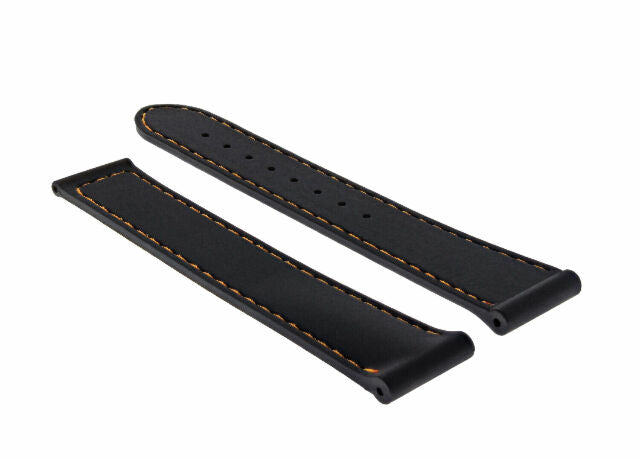 20MM RUBBER WATCH BAND STRAP FOR 41MM OMEGA SEAMASTER PLANET OCEAN SPEEDMASTER - Silver