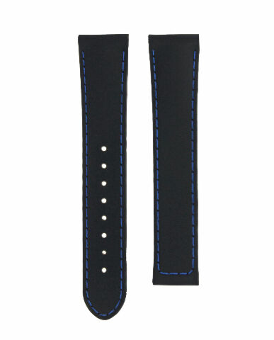 20MM RUBBER WATCH BAND STRAP FOR 41MM OMEGA SEAMASTER PLANET OCEAN SPEEDMASTER - Silver