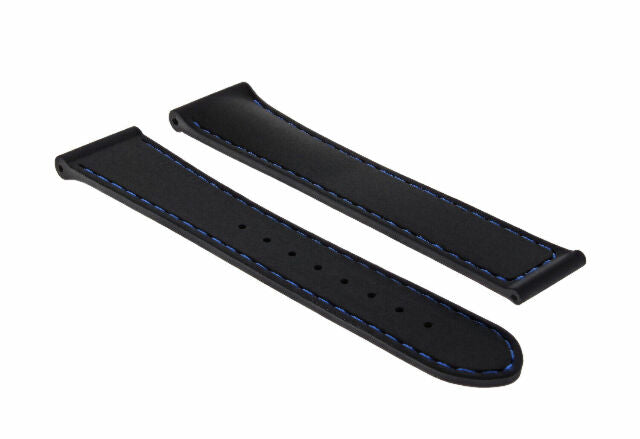 20MM RUBBER WATCH BAND STRAP FOR 41MM OMEGA SEAMASTER PLANET OCEAN SPEEDMASTER - Silver