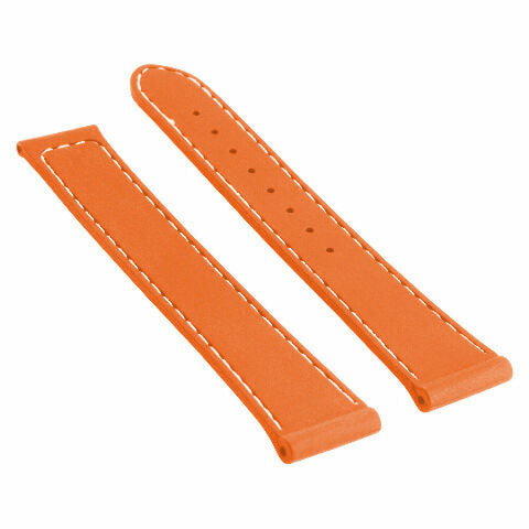 20MM RUBBER WATCH BAND STRAP FOR 41MM OMEGA SEAMASTER PLANET OCEAN SPEEDMASTER - Silver