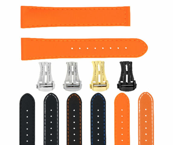 20MM RUBBER WATCH BAND STRAP FOR 41MM OMEGA SEAMASTER PLANET OCEAN SPEEDMASTER