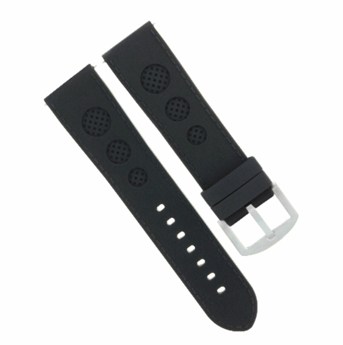 22MM 23MM 24MM GENUINE RUBBER SILICONE WATCH BAND STRAP FOR U-BOAT 48MM LUMINOX, Black, view 3