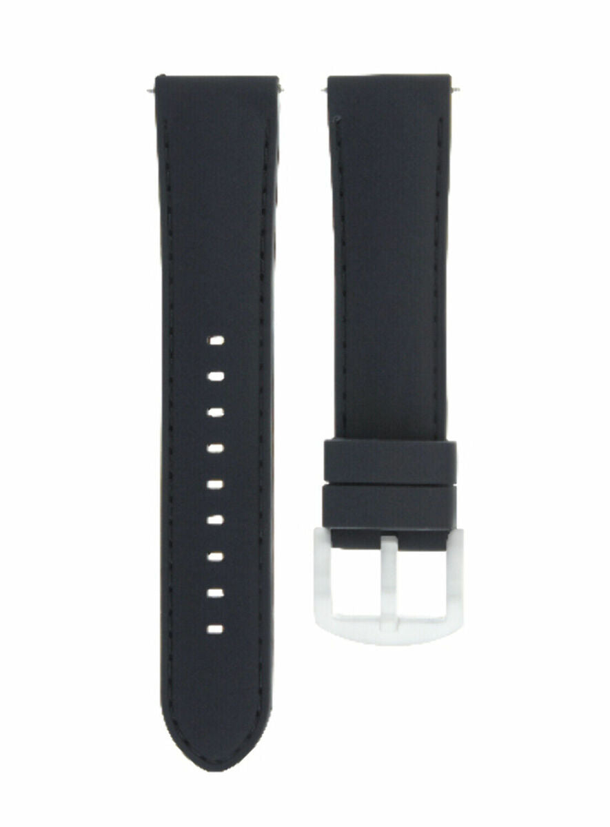 20-22MM SILICONE RUBBER BAND DIVER WATCH STRAP FOR TAG HEUER F1 CHRONO CAC1111-1, Black, view 2
