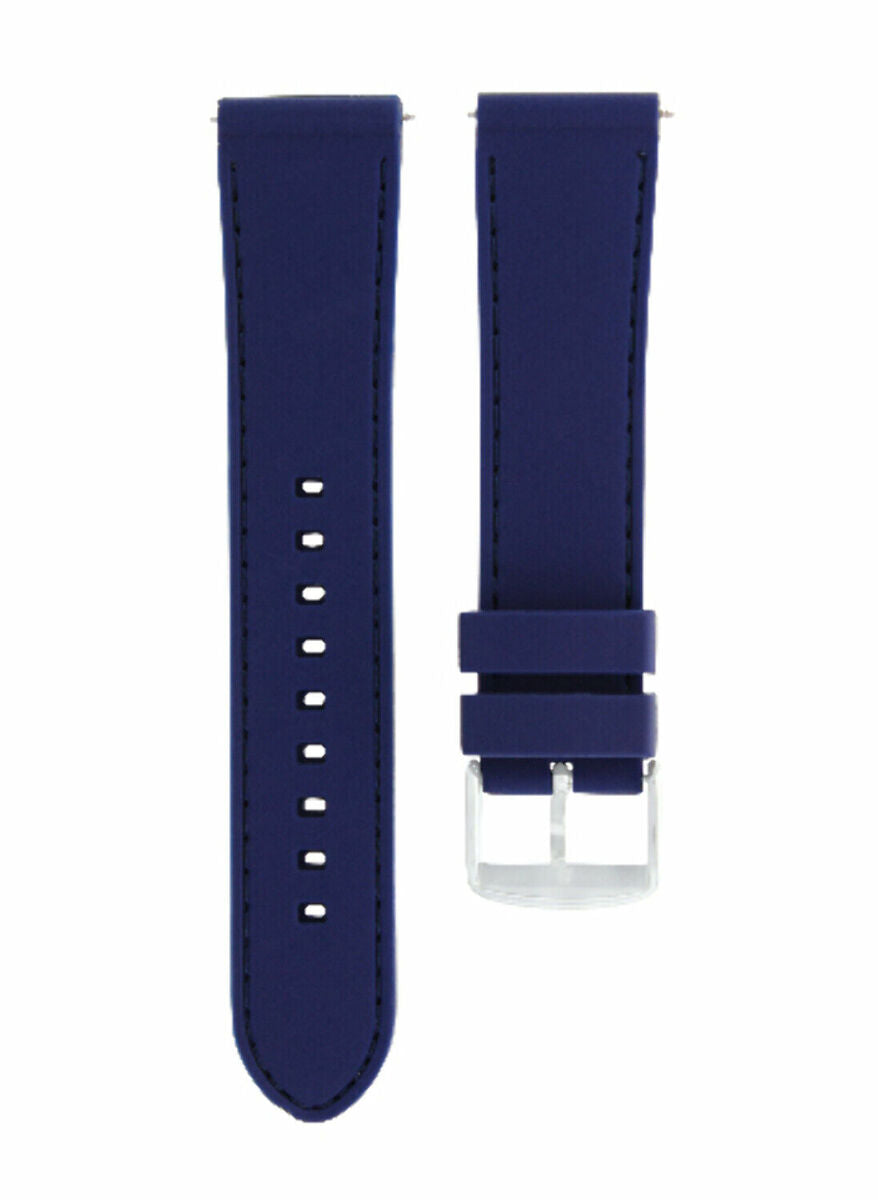 20-22MM SILICONE RUBBER BAND DIVER WATCH STRAP FOR TAG HEUER F1 CHRONO CAC1111-1, Blue, view 4