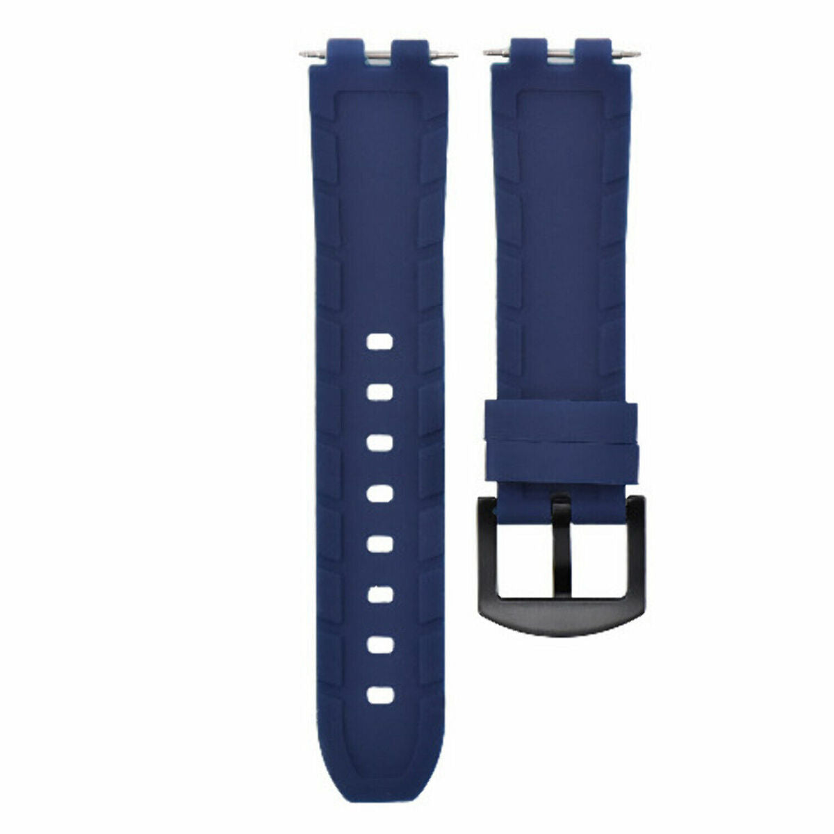 REPLACEMENT SILICONE RUBBER DIVER WATCH STRAP BAND FOR PEBBLE WATCH STEEL, Blue