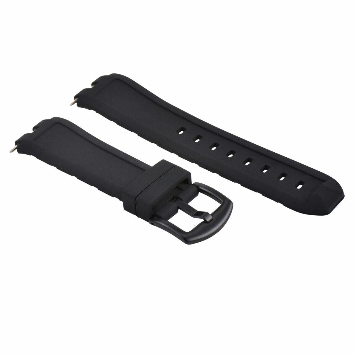 REPLACEMENT SILICONE RUBBER DIVER WATCH STRAP BAND FOR PEBBLE WATCH STEEL, Blue, front view