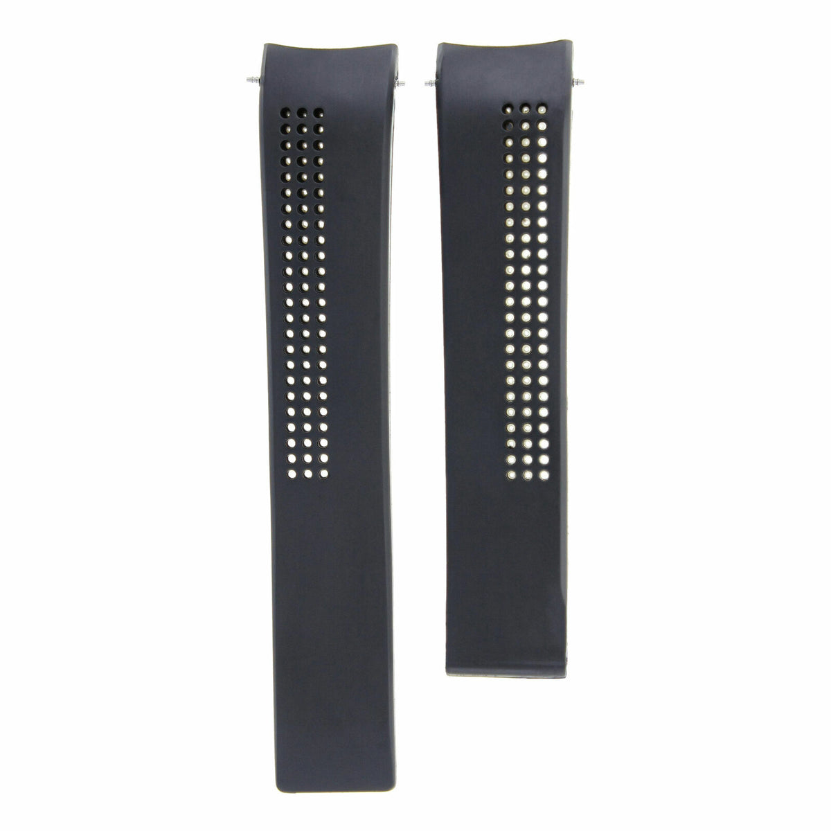 20MM-22MM SILICONE RUBBER WATCH BAND STRAP WITH CLASP FOR TAG HEUER CARRERA, Black, view 2