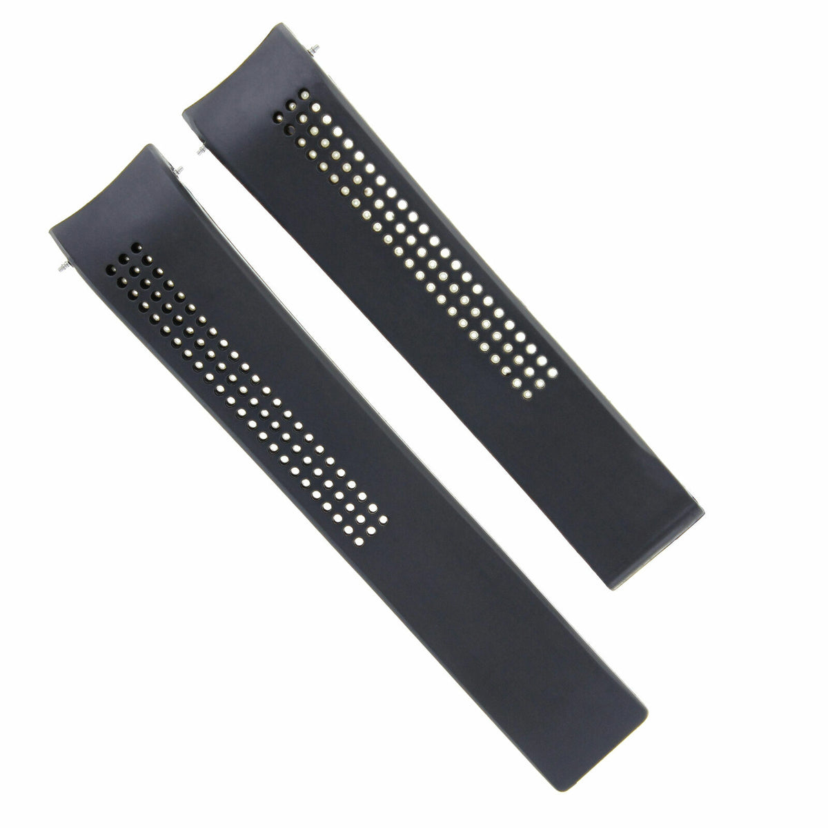 20MM-22MM SILICONE RUBBER WATCH BAND STRAP WITH CLASP FOR TAG HEUER CARRERA, Black, view 3