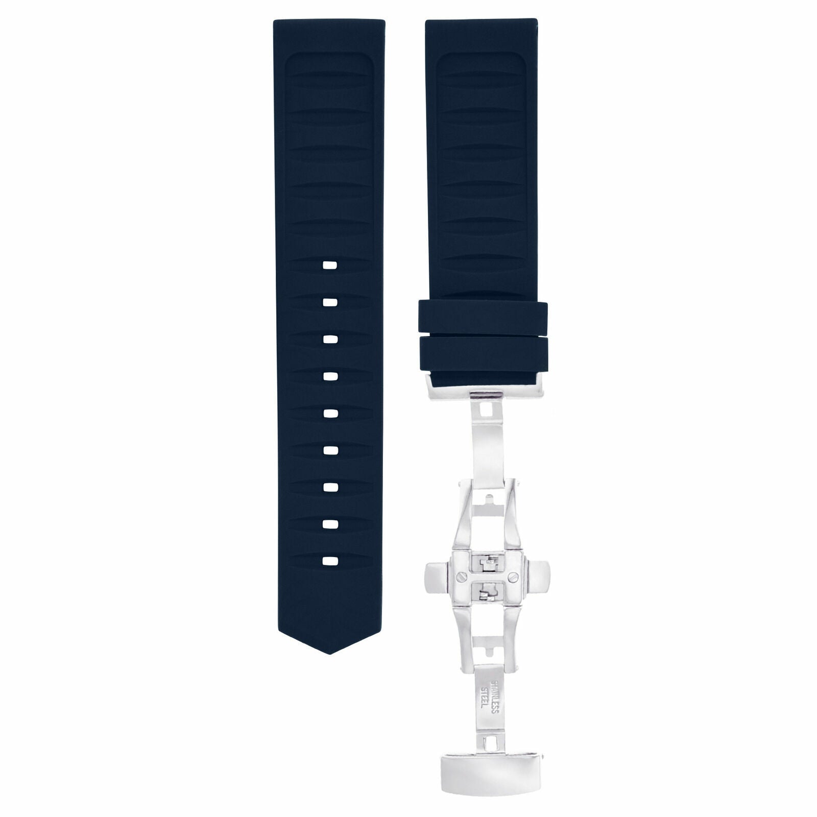 18-20-21-22-24MM RUBBER WATCH BAND STRAP BUTTERFLY CLASP FOR TAG HEUER AQUARACER