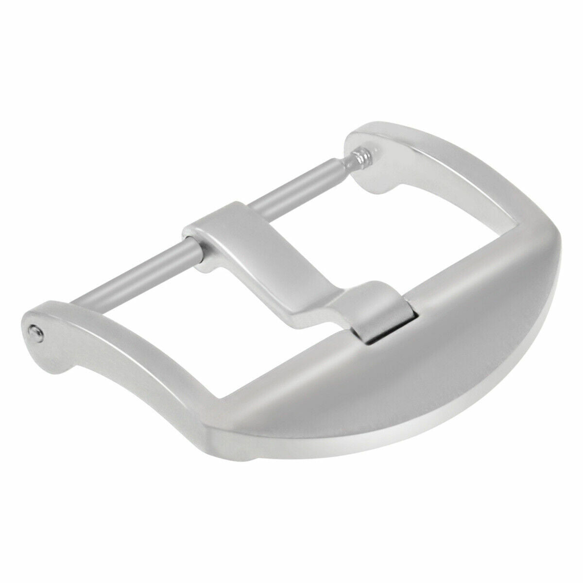 20-22-24MM THUMBNAIL TANG BUCKLE SCREW FOR PANERAI FIT RUBBER STRAP LEATHER BAND, Silver - Brushed, view 2