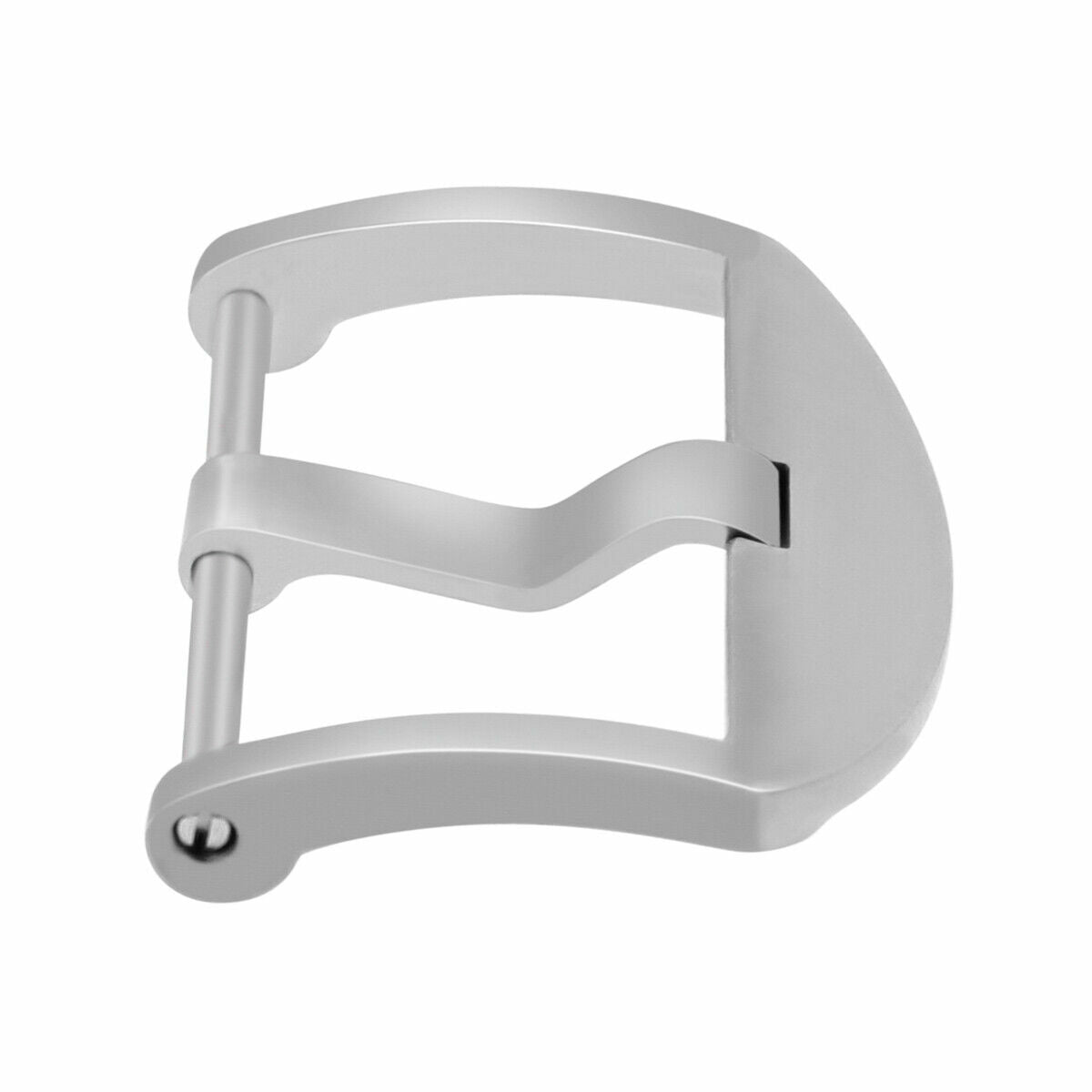 20-22-24MM THUMBNAIL TANG BUCKLE SCREW FOR PANERAI FIT RUBBER STRAP LEATHER BAND, Silver - Brushed, view 3