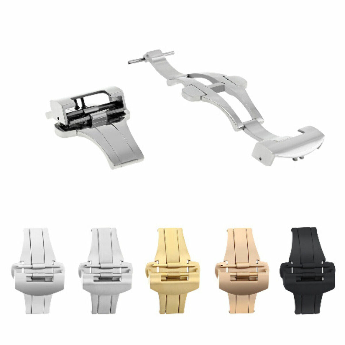 20MM-22MM DEPLOYMENT LEATHER WATCH BAND STRAP BUCKLE CLASP FOR PANERAI 40-44MM