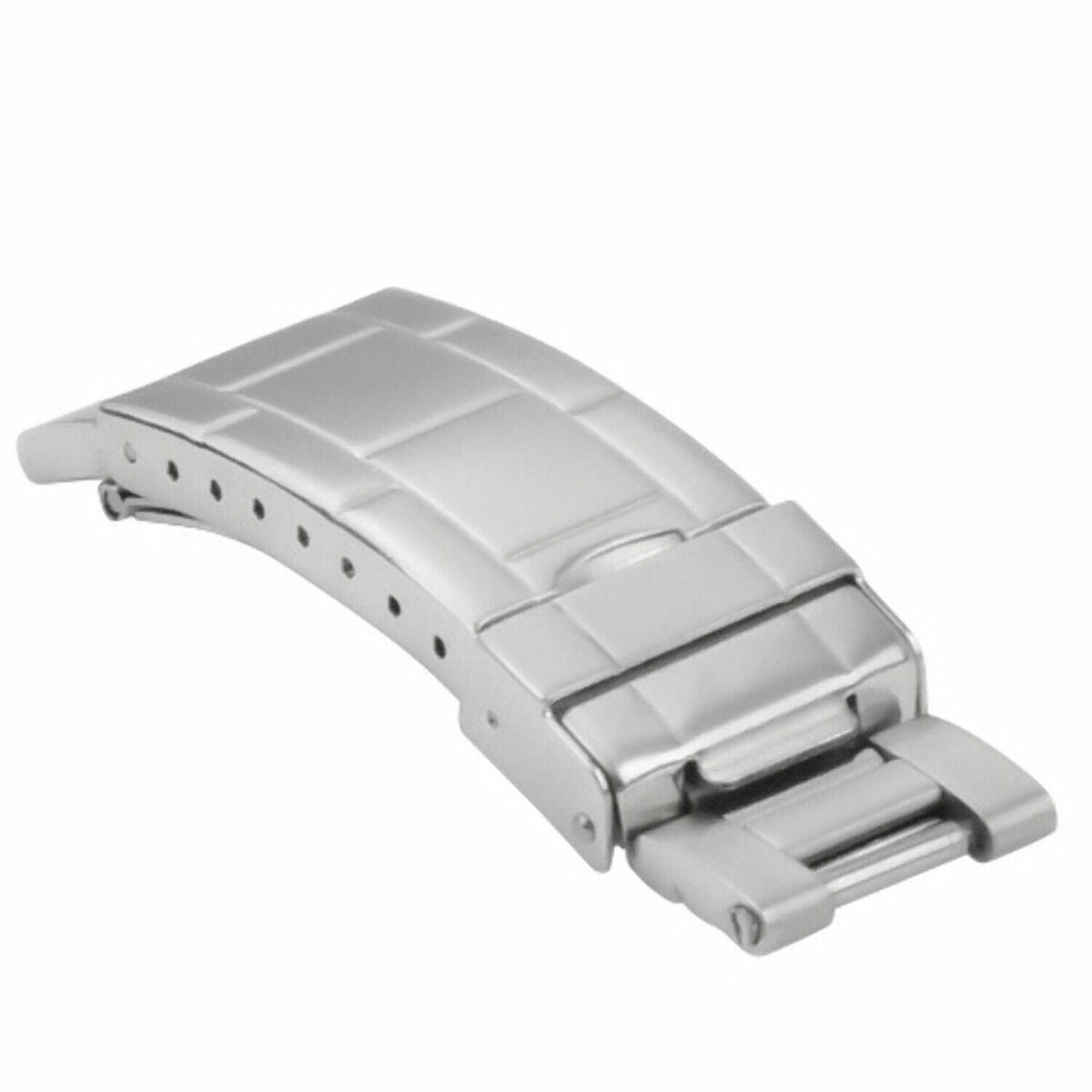 FLIP LOCK DIVER EXTENSION BUCKLE CLASP FOR ROLEX OYSTER WATCHBAND BRACELET S/ST, Silver - Brushed, view 4