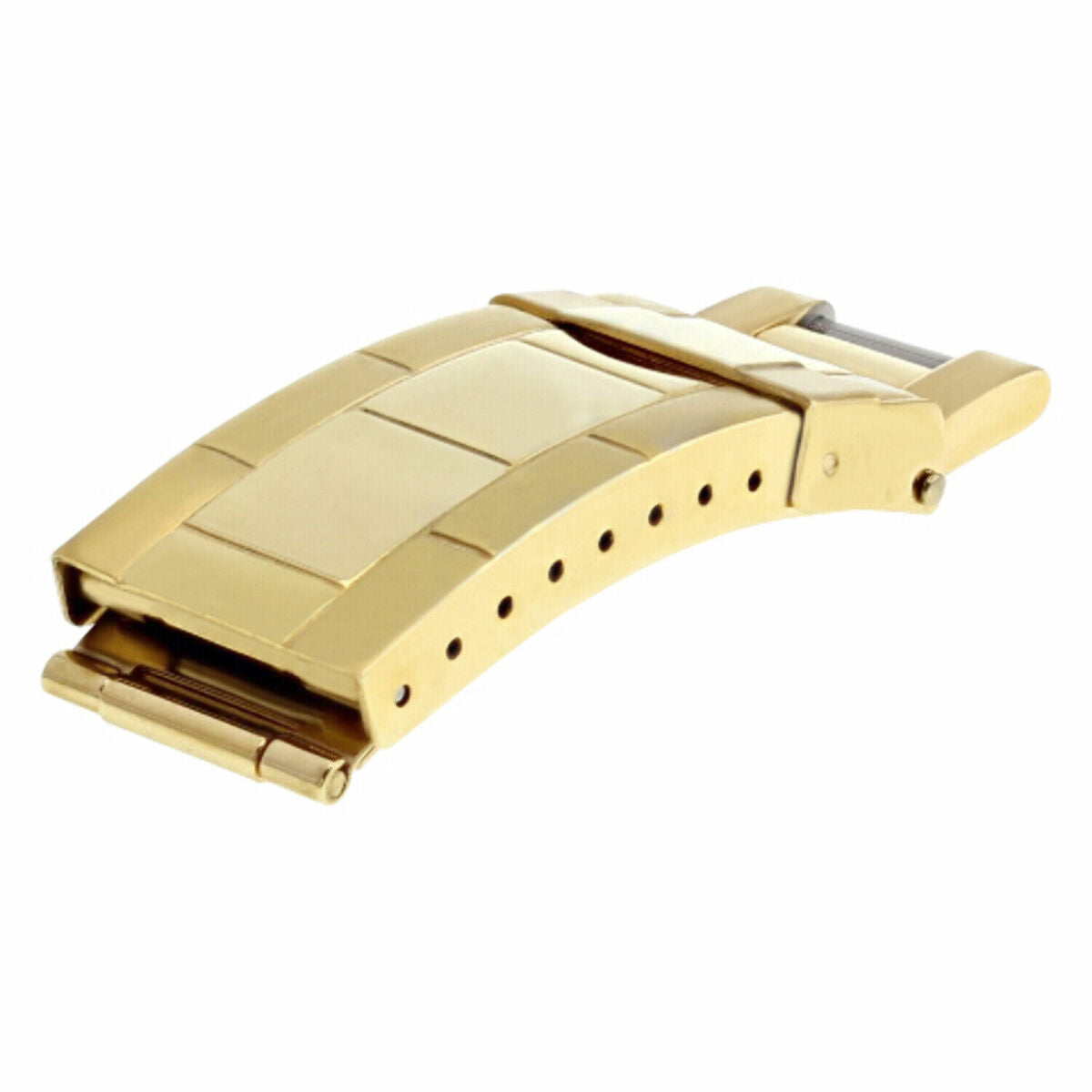 FLIP LOCK DIVER EXTENSION BUCKLE CLASP FOR ROLEX OYSTER WATCHBAND BRACELET S/ST, Gold, view 8