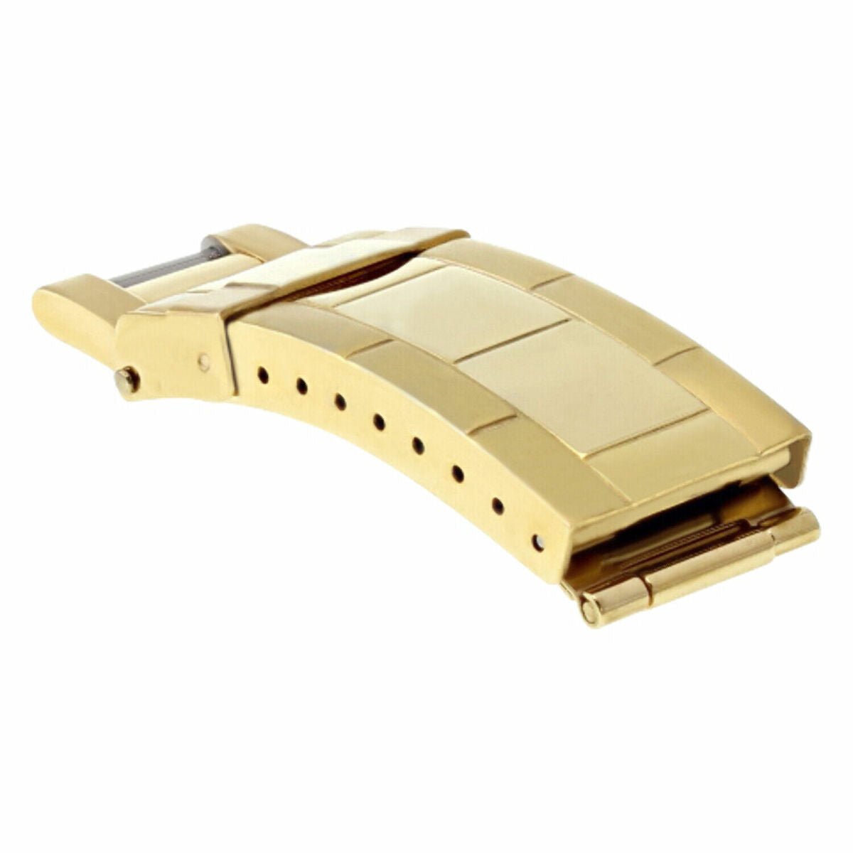 FLIP LOCK DIVER EXTENSION BUCKLE CLASP FOR ROLEX OYSTER WATCHBAND BRACELET S/ST, Gold, view 4