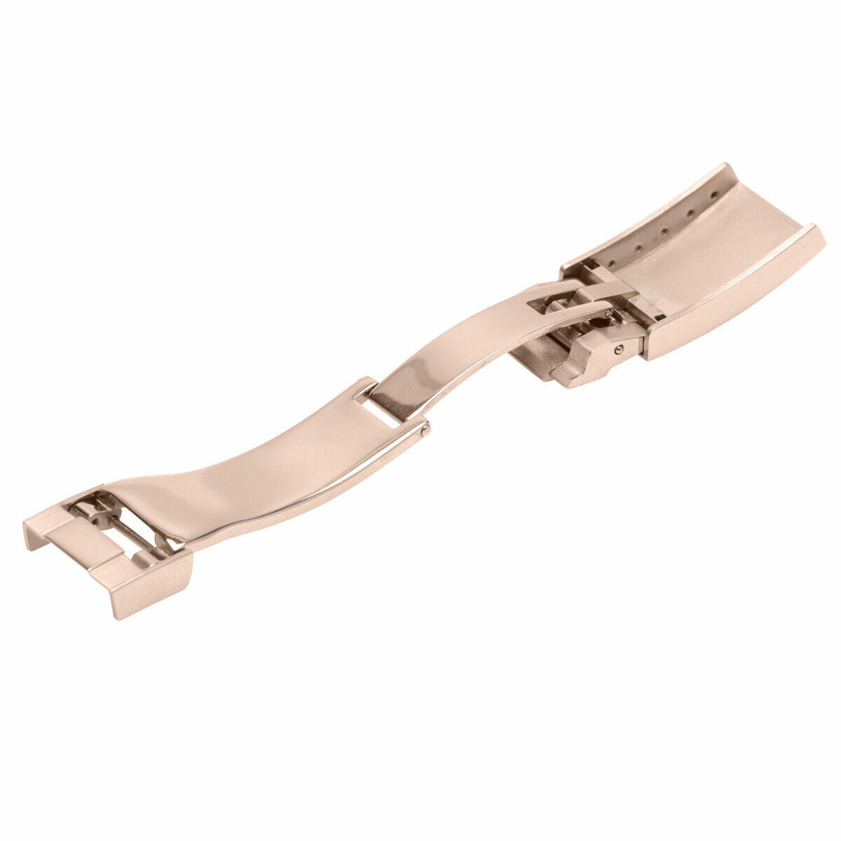16MM OYSTER WATCH BAND CLASP FOR ROLEX DATEJUST SUBMARINER GMT DAYTONA STRAP, Rose, underside view