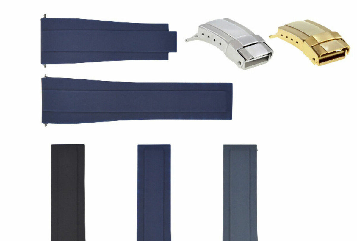 20MM SILICONE RUBBER OYSTERFLEX STRAP BAND FOR ROLEX DATEJUST DAYTONA SUBMARINER, Blue
